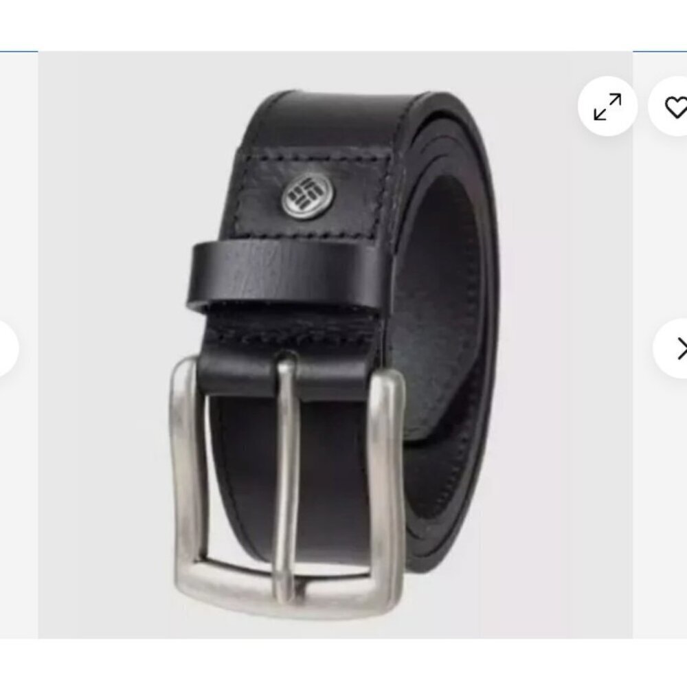 NEW Men's Columbia Black Leather Belt Size XLarge 40 - 42 Waist